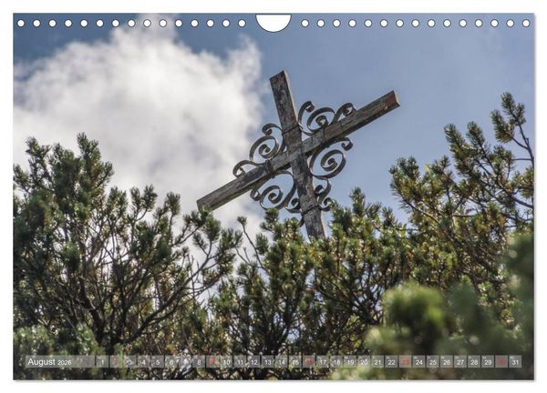 Produktbild: Gipfelkreuze auf bayerischen Bergen (Wandkalender 2026 DIN A4 quer), CALVENDO Monatskalender