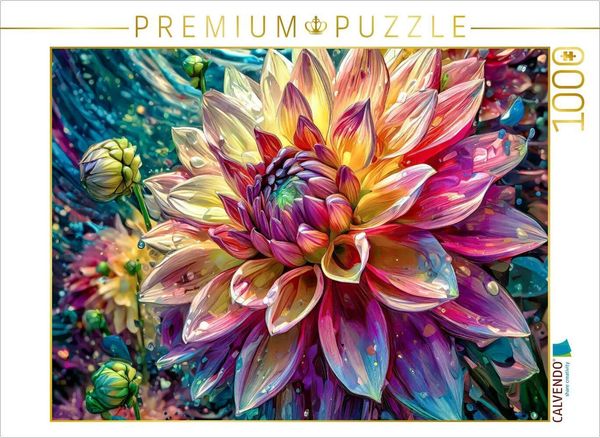 CALVENDO Puzzle Dahlie | 1000 Teile Lege-Größe 64x48cm Foto-Puzzle für glückliche Stunden