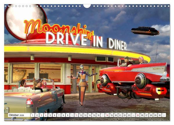 Produktbild: 50s Future - Retro SciFi (Wandkalender 2026 DIN A3 quer), CALVENDO Monatskalender