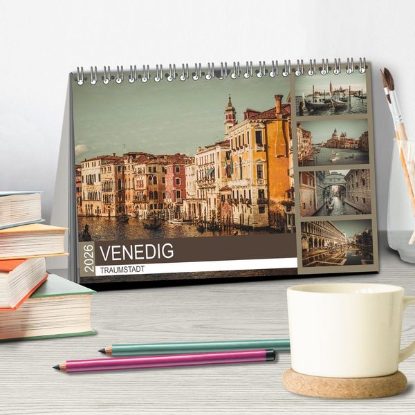 Produktbild: Traumstadt Venedig (Tischkalender 2026 DIN A5 quer), CALVENDO Monatskalender