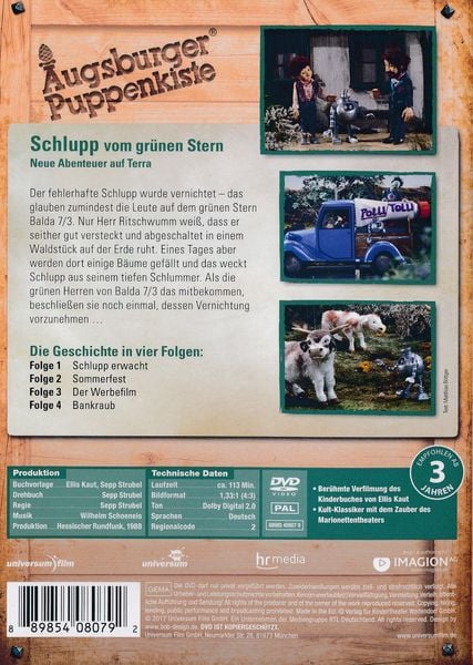 Produktbild: Schlupp vom grünen Stern - Neue Abenteuer auf Terra - Augsburger Puppenkiste