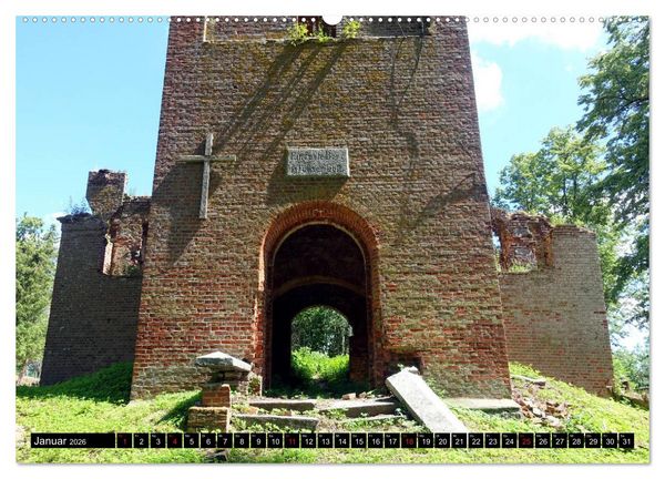 Produktbild: Im Paradies der St&ouml;rche - Dorfkirchen als Storchkirchen in Ostpreu&szlig;en (hochwertiger Premium Wandkalender 2026 DIN A2 quer), Kunstdruck in Hochglanz