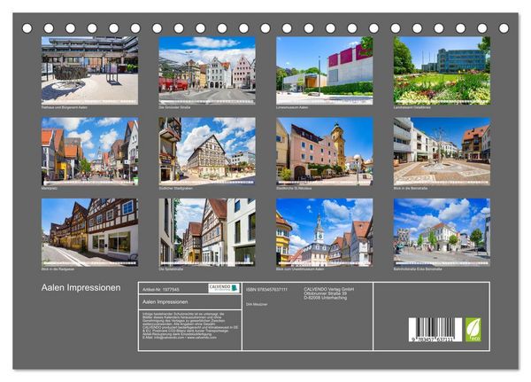Produktbild: Aalen Impressionen (Tischkalender 2026 DIN A5 quer), CALVENDO Monatskalender