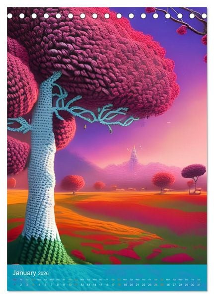 Produktbild: Nature's Stitches (Desk Calendar 2026 DIN A5 portrait), CALVENDO 12 Month DeskCalendar