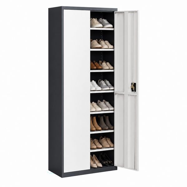 Produktbild: Stahl Schuhschrank Malivo 80 x 180 x 40 cm