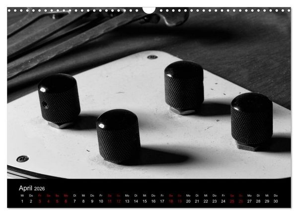 Produktbild: Regelwerke - Details alter E-Gitarren (Wandkalender 2026 DIN A3 quer), CALVENDO Monatskalender