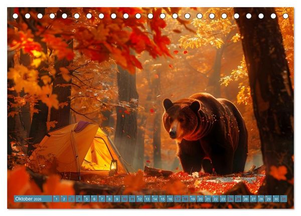 Produktbild: Camping Extreme (Tischkalender 2026 DIN A5 quer), CALVENDO Monatskalender