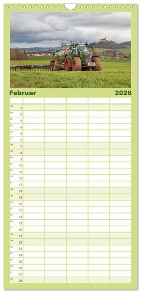 Produktbild: Familienplaner 2026 - Landtechnik im Einsatz mit 5 Spalten (Wandkalender, 21 x 45 cm) CALVENDO