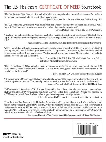 Produktbild: The U.S. Healthcare Certificate of Need Sourcebook