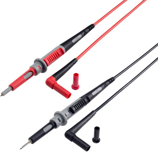 Produktbild: VOLTCRAFT MS-4PS Sicherheits-Messleitung 4 mm Sicherheits-Stecker Pr&uuml;fspitze 1.00 m Schwarz, Rot 1 St.