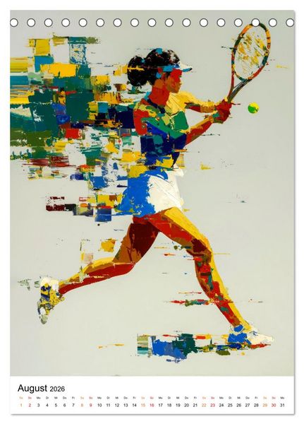 Produktbild: Sport in Farben (Tischkalender 2026 DIN A5 hoch), CALVENDO Monatskalender