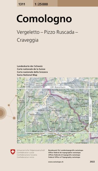 Produktbild: Swisstopo 1 : 25 000 Comologno