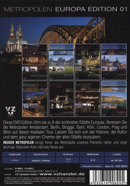 Produktbild: Insider Metropolen - Europa Edition 01 [8 DVDs]