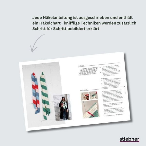 Produktbild: T&uuml;cher und Schals h&auml;keln in grafischen Designs