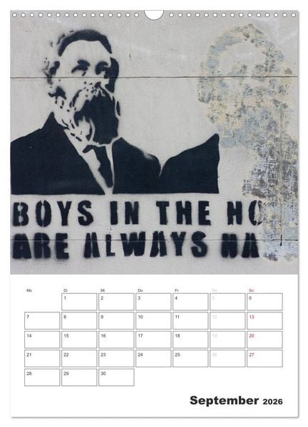 Produktbild: STENCIL ART 2026 - Schablonen Graffiti an H&auml;userfassaden / Planer (Wandkalender 2026 DIN A3 hoch), CALVENDO Monatskalender