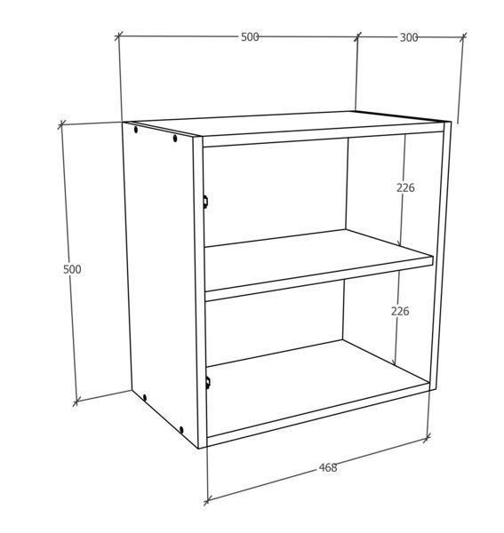 Produktbild: Wandregal Wandboard Wandschrank W&uuml;rfel Arila M