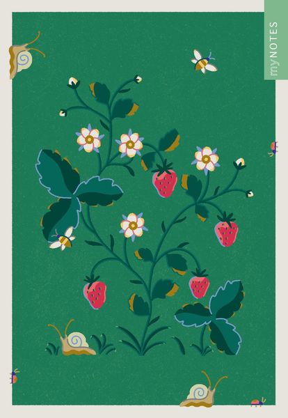 Produktbild: MyNOTES Papeterie: Notizheft Cottage Style: Erdbeeren