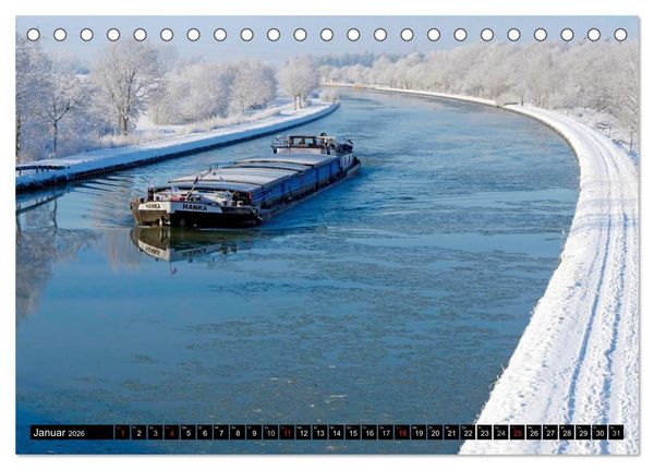 Produktbild: Der Mittellandkanal - 325 Kilometer Wasserstra&szlig;e (Tischkalender 2026 DIN A5 quer), CALVENDO Monatskalender