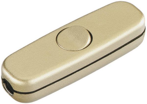 Produktbild: InterB&auml;r 5055-010.01 Schnurschalter Gold 1 x Aus/Ein 3A 1St.