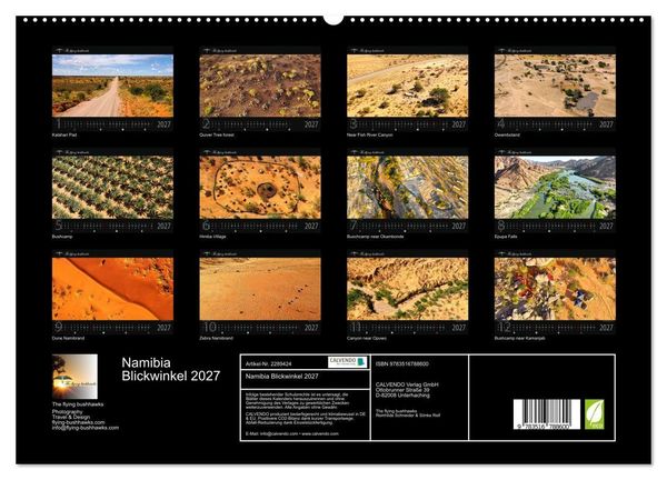 Produktbild: Namibia Blickwinkel 2027 (hochwertiger Premium Wandkalender 2027 DIN A2 quer), Kunstdruck in Hochglanz