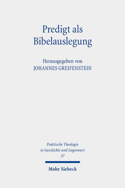 Produktbild: Predigt als Bibelauslegung