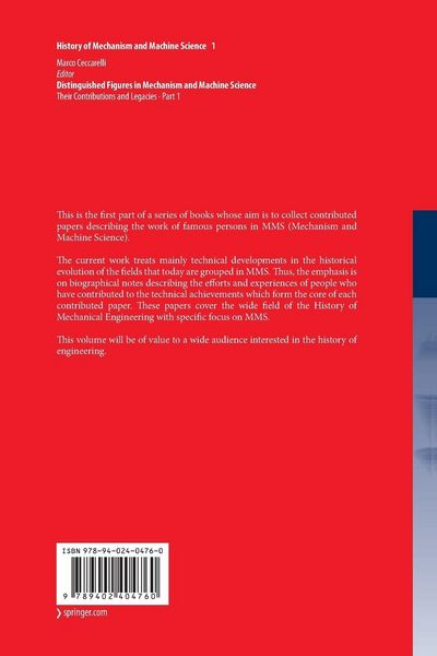 Produktbild: Distinguished Figures in Mechanism and Machine Science: Their Contributions and Legacies