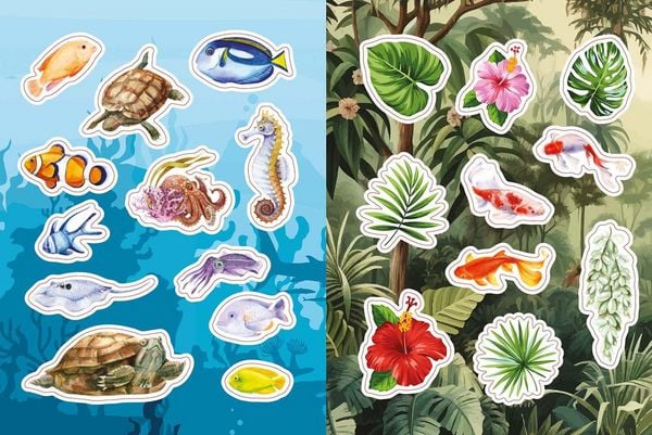 Produktbild: Flora, Fauna, Pflanzen & Bienen - Stickerbuch