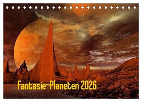 Produktbild: Fantasie-Planeten (Tischkalender 2026 DIN A5 quer), CALVENDO Monatskalender