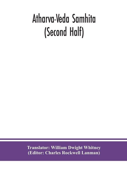 Produktbild: Atharva-Veda Samhita (Second Half)
