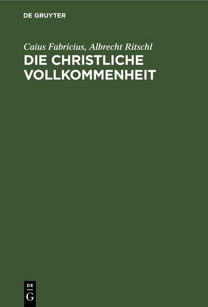 Produktbild: Die christliche Vollkommenheit