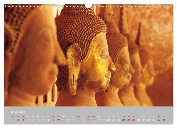 Produktbild: BUDDHA - Ein sanftes L&auml;cheln (Wandkalender 2026 DIN A3 quer), CALVENDO Monatskalender