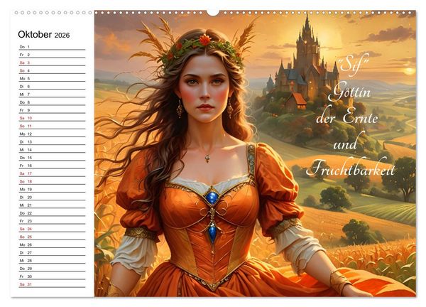 Produktbild: Unsterbliche Mythen des Nordens (Wandkalender 2026 DIN A2 quer), CALVENDO Monatskalender