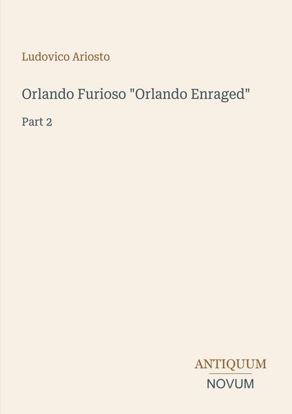 Produktbild: Orlando Furioso "Orlando Enraged"