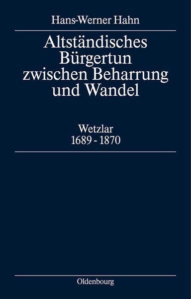 Produktbild: Altst&auml;ndisches B&uuml;rgertum zwischen Beharrung und Wandel