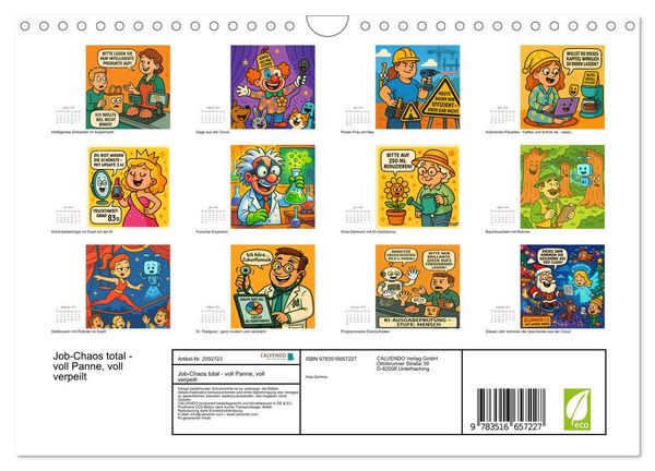 Produktbild: Job-Chaos total - voll Panne, voll verpeilt (Wandkalender 2026 DIN A4 quer), CALVENDO Monatskalender