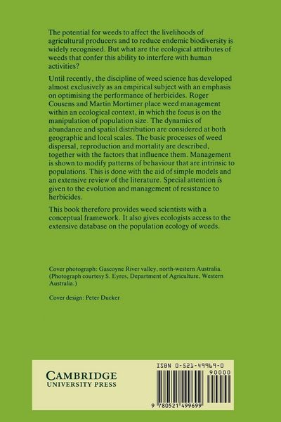 Produktbild: Dynamics of Weed Populations