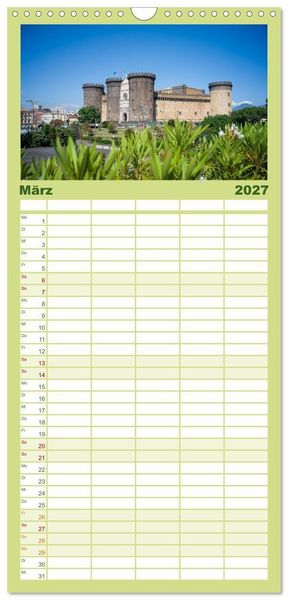 Produktbild: Familienplaner 2027 - Wundersch&ouml;nes Neapel - Bella Napoli mit 5 Spalten (Wandkalender, 21 x 45 cm) CALVENDO