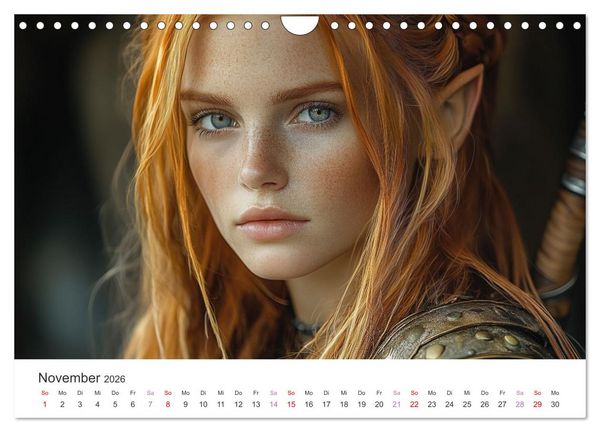 Produktbild: Von Elfen, Drachen und Zauberern - Ein Blick in fantastische Welten (Wandkalender 2026 DIN A4 quer), CALVENDO Monatskalender