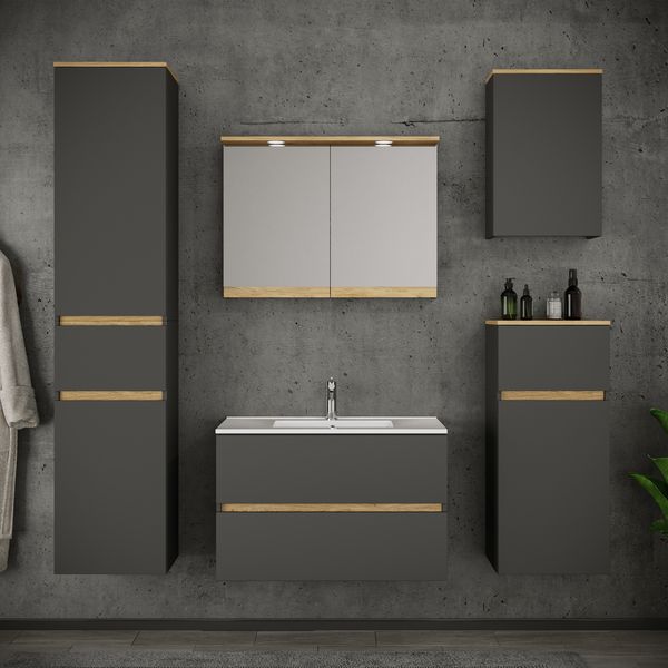 Produktbild: 3 tlg. Badm&ouml;bel-Set mit Waschbecken Cosila-I 81 cm
