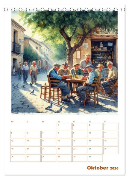 Produktbild: Andalusische Augenblicke (Tischkalender 2026 DIN A5 hoch), CALVENDO Monatskalender