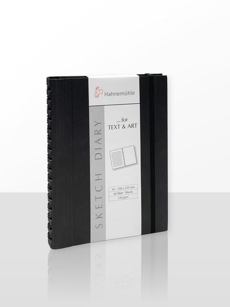 Produktbild: Hahnem&uuml;hle Papier Sketch Diary Black, DIN A 6, 120 g/m&sup2;
