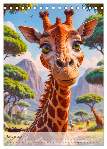 Produktbild: Wild und Knuffig &ndash; Knuddelsafari durch Afrika (Tischkalender 2026 DIN A5 hoch), CALVENDO Monatskalender