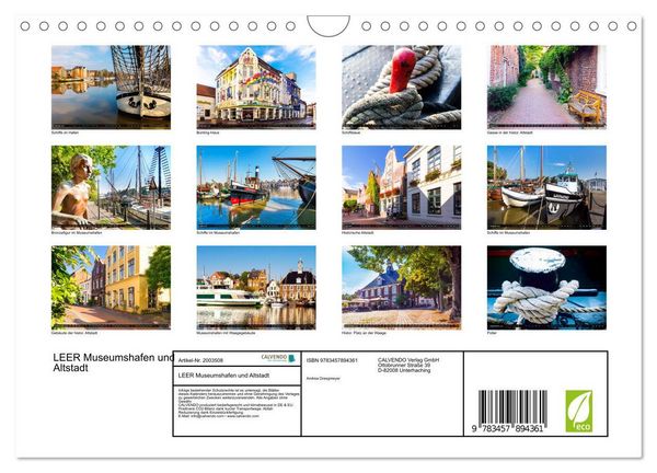 Produktbild: LEER Museumshafen und Altstadt (Wandkalender 2026 DIN A4 quer), CALVENDO Monatskalender