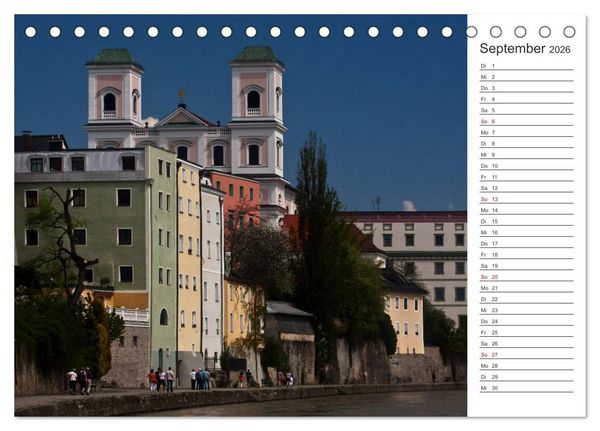 Produktbild: Pittoreskes Passau (Tischkalender 2026 DIN A5 quer), CALVENDO Monatskalender