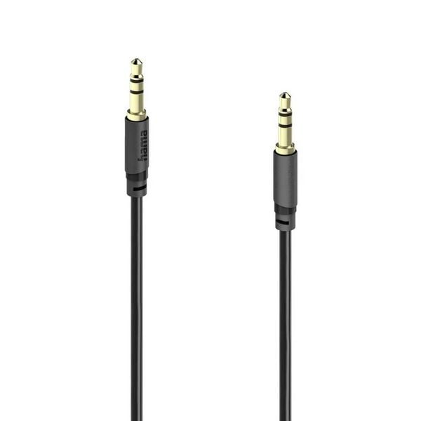 Produktbild: Hama 00202013 Klinke Audio Anschlusskabel [1x Klinkenstecker 3.5 mm - 1x Klinkenstecker 3.5 mm] 3 m Schwarz vergoldete Steckkontakte