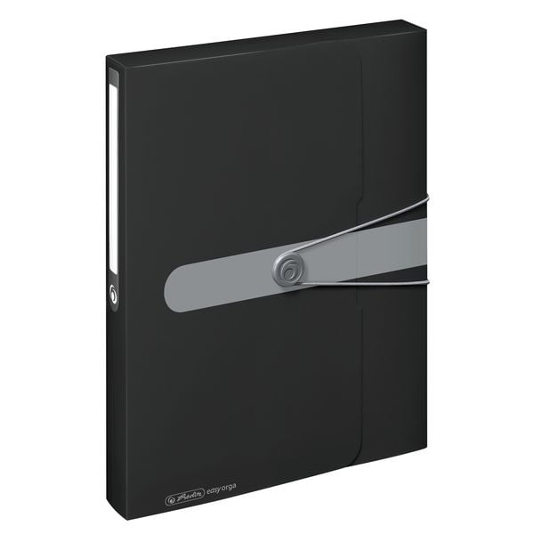 Produktbild: Herlitz Sammelbox A4 PP R&uuml;ckenbreite 4cm, opak schwarz