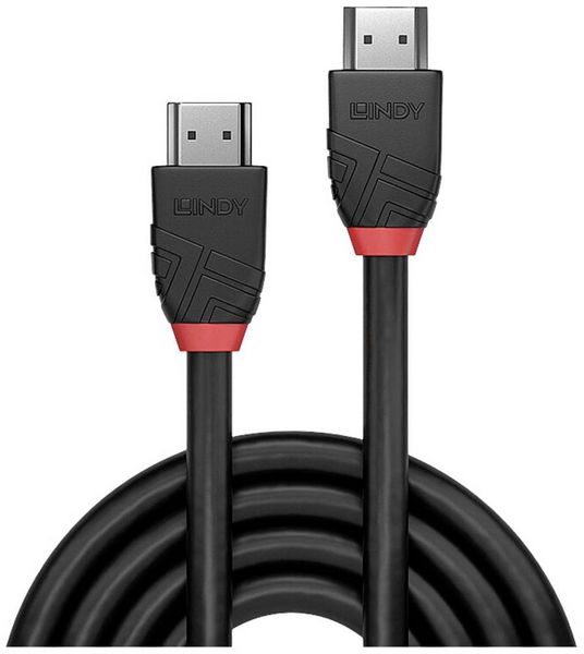Produktbild: LINDY HDMI Anschlusskabel HDMI-A Stecker, HDMI-A Stecker 10.00 m Schwarz 36468 4K UHD HDMI-Kabel