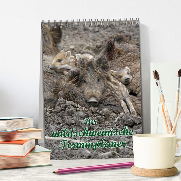 Produktbild: Der wildschweinische Terminplaner (Tischkalender 2026 DIN A5 hoch), CALVENDO Monatskalender