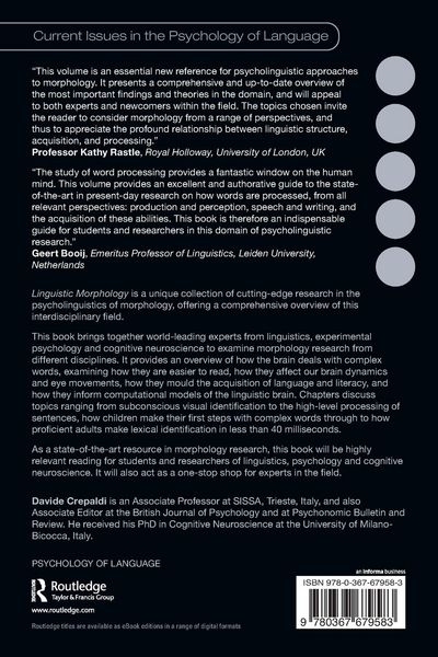 Produktbild: Linguistic Morphology in the Mind and Brain
