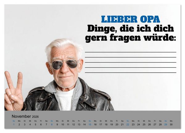 Produktbild: Kalender f&uuml;r Opa - Was ich dir sagen will (Wandkalender 2026 DIN A3 quer), CALVENDO Monatskalender